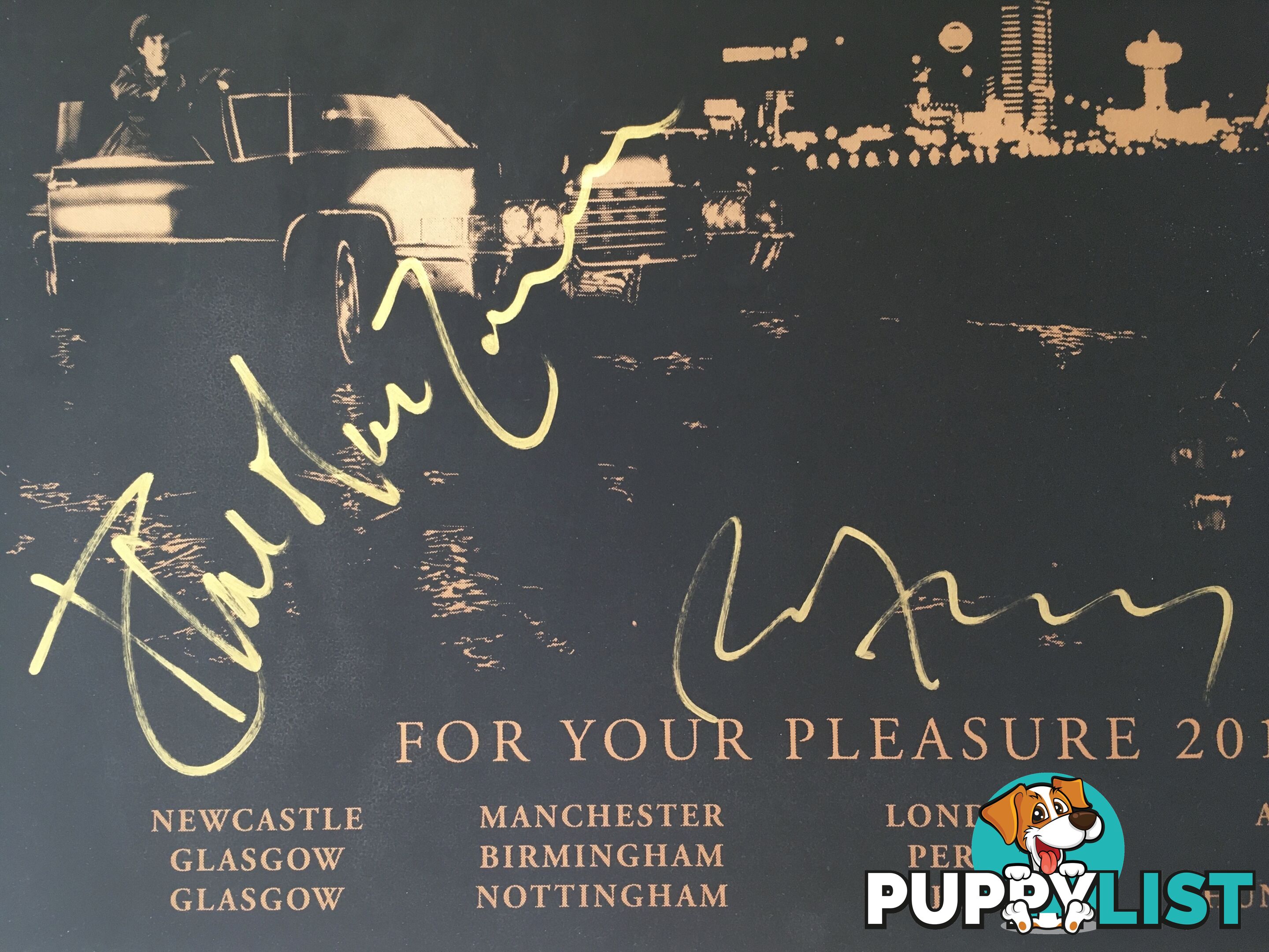 ROXY MUSIC FOR YOUR PLEASURE 2011 TOUR SIGNED POSTER