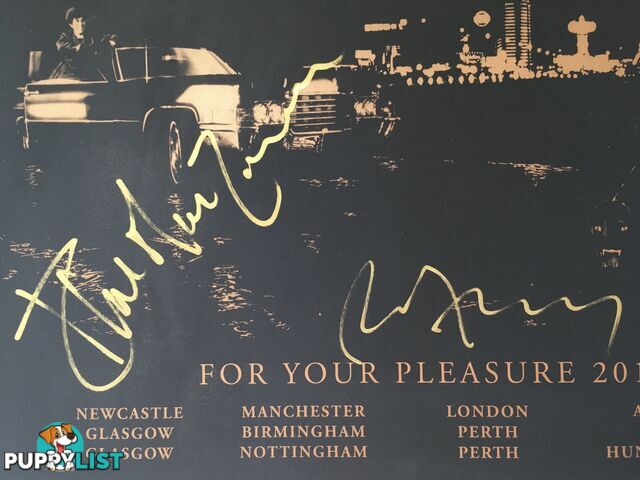 ROXY MUSIC FOR YOUR PLEASURE 2011 TOUR SIGNED POSTER