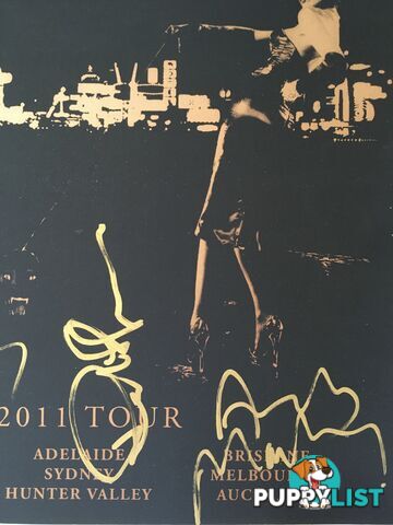 ROXY MUSIC FOR YOUR PLEASURE 2011 TOUR SIGNED POSTER