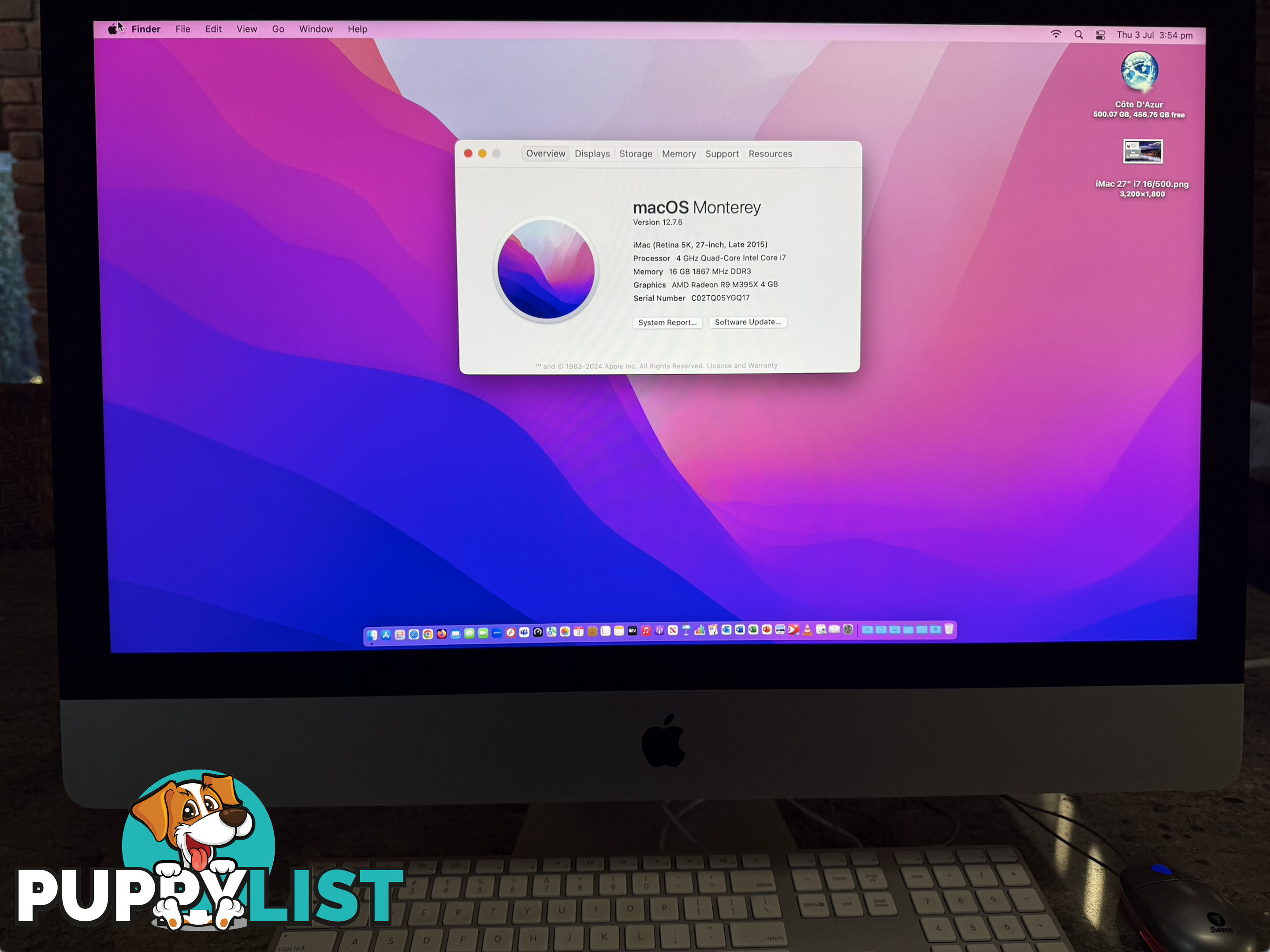 Reseller Refurbished: iMac 27" Retina 5K (Late 2015) Quad-Core i7 16/500GB SSD
