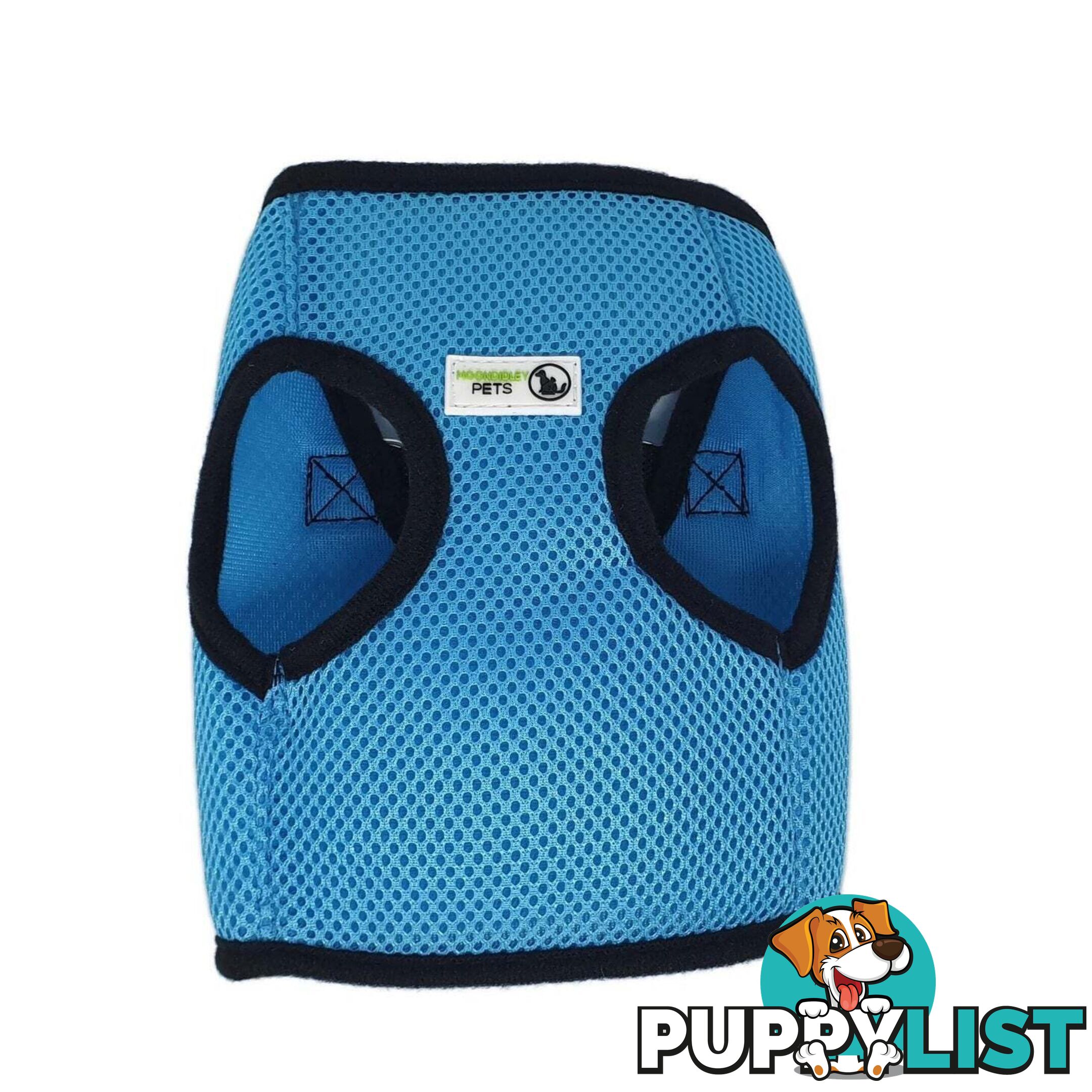 Vest Harness Pet Dog-Cat Step-in Velcro and Buckle Attachments - Moondidley Pets - MDPVESTLRED