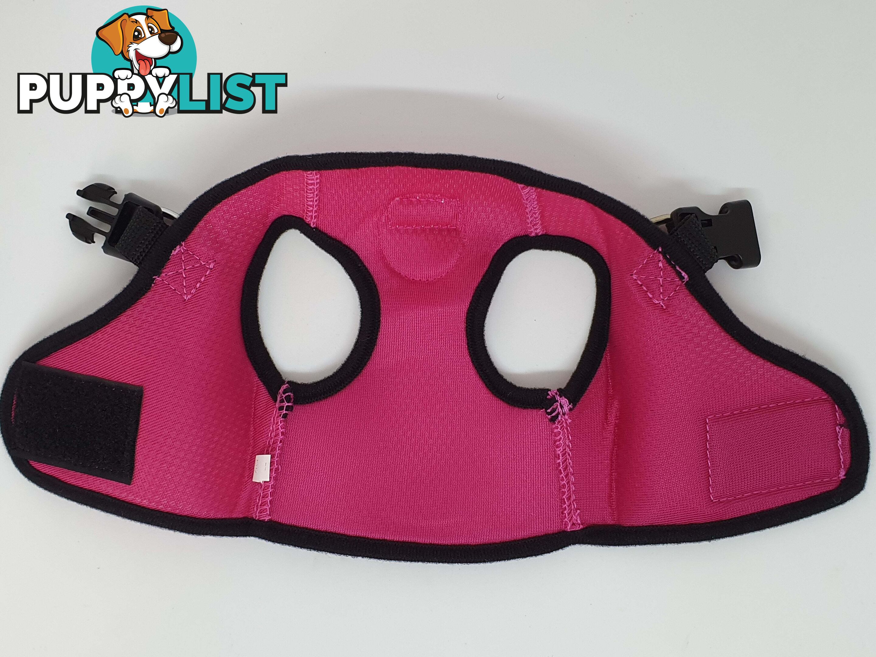 Vest Harness Pet Dog-Cat Step-in Velcro and Buckle Attachments - Moondidley Pets - MDPVESTLRED