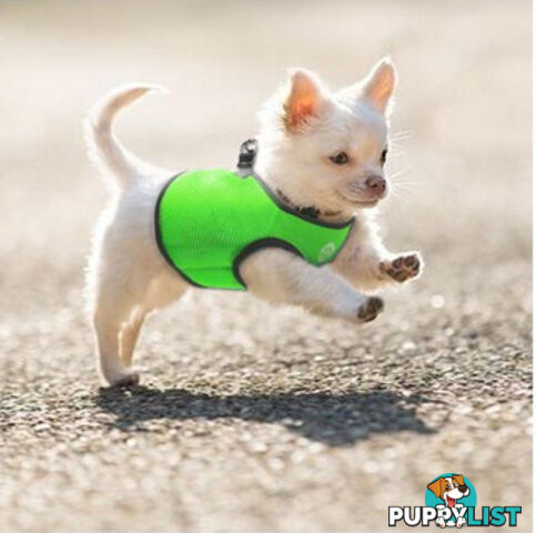 Vest Harness Pet Dog-Cat Step-in Velcro and Buckle Attachments - Moondidley Pets - MDPVESTLRED