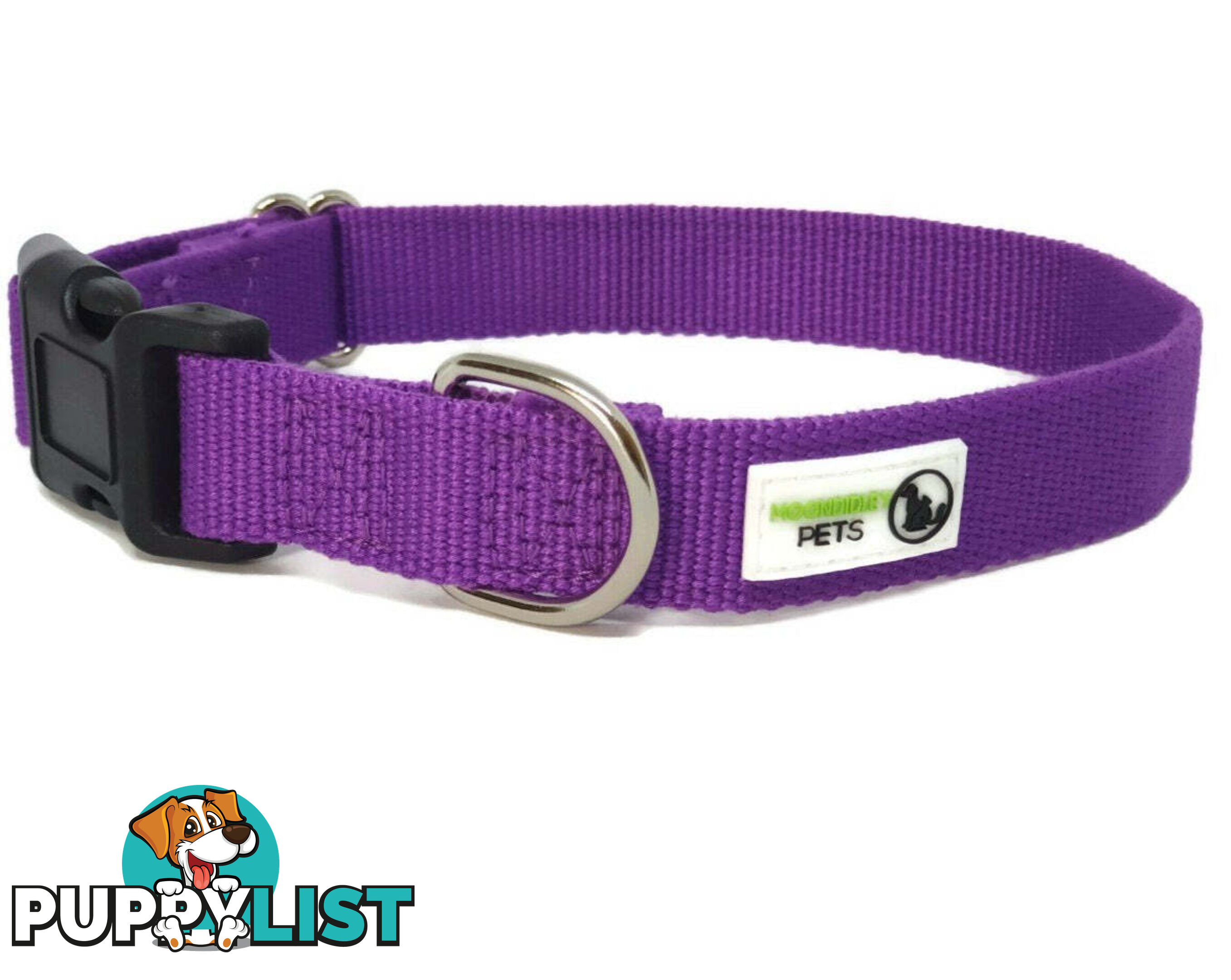 100% Pure Bamboo Fibre Dog Collar Plastic Buckle - Moondidley Pets - MDPCOLBAMLPUR