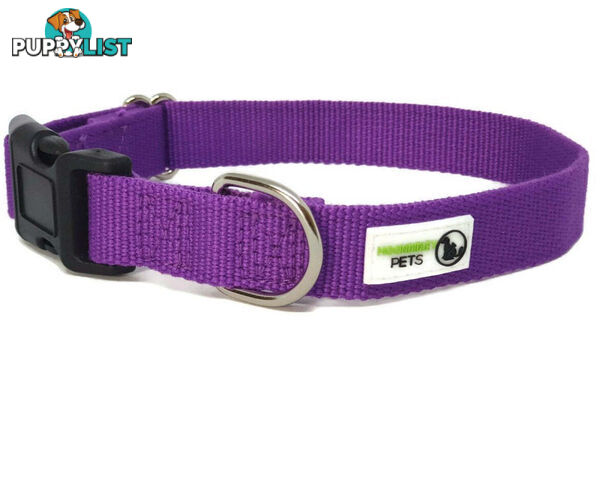 100% Pure Bamboo Fibre Dog Collar Plastic Buckle - Moondidley Pets - MDPCOLBAMLPUR