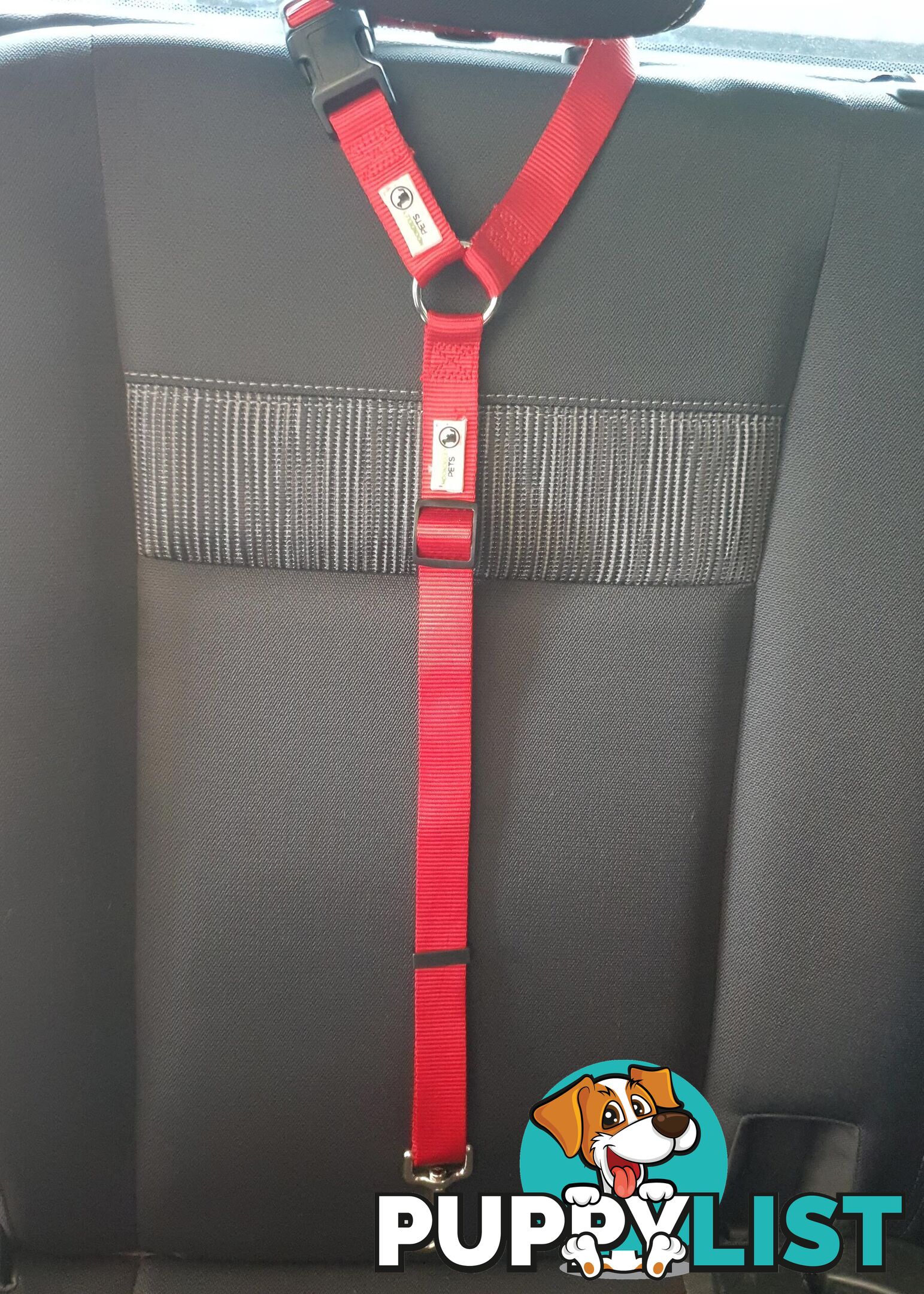 Dog Seatbelt Headrest Restraint Safety Travel - Moondidley Pets - MDPHRSBBU