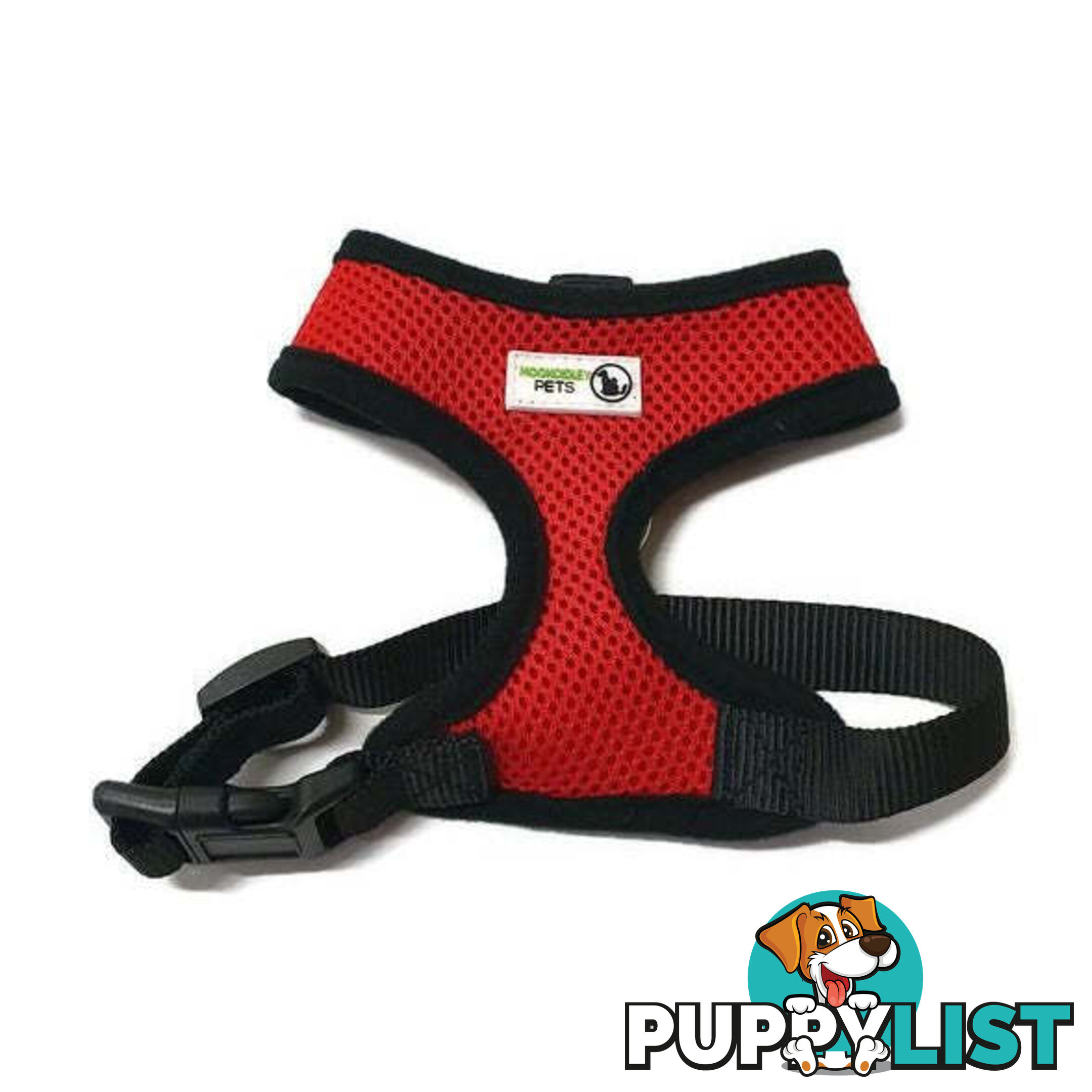 Pet Harness Soft Air Mesh Padded Adjustable  - Moondidley Pets - MDPHARMESLLBL