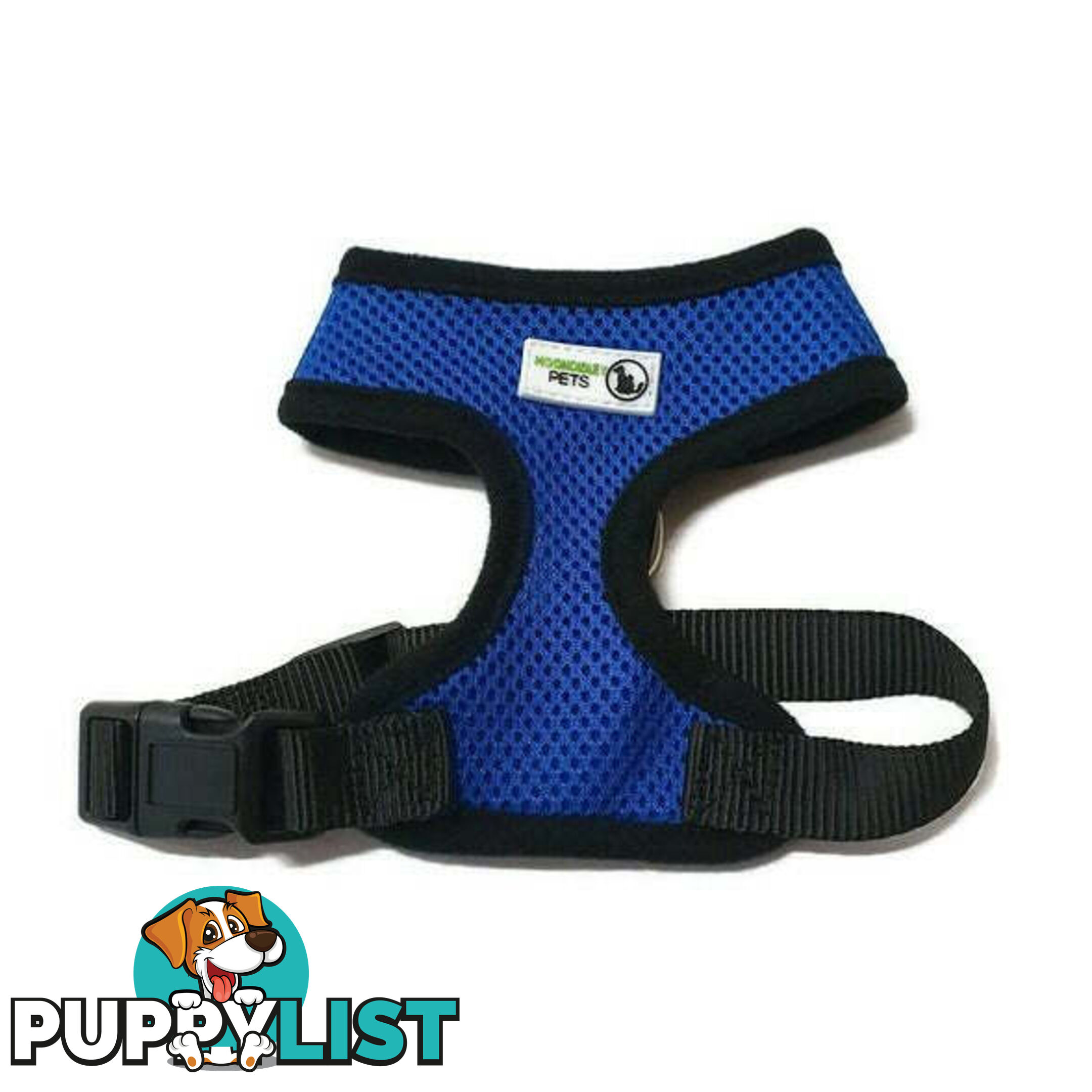 Pet Harness Soft Air Mesh Padded Adjustable  - Moondidley Pets - MDPHARMESLLBL