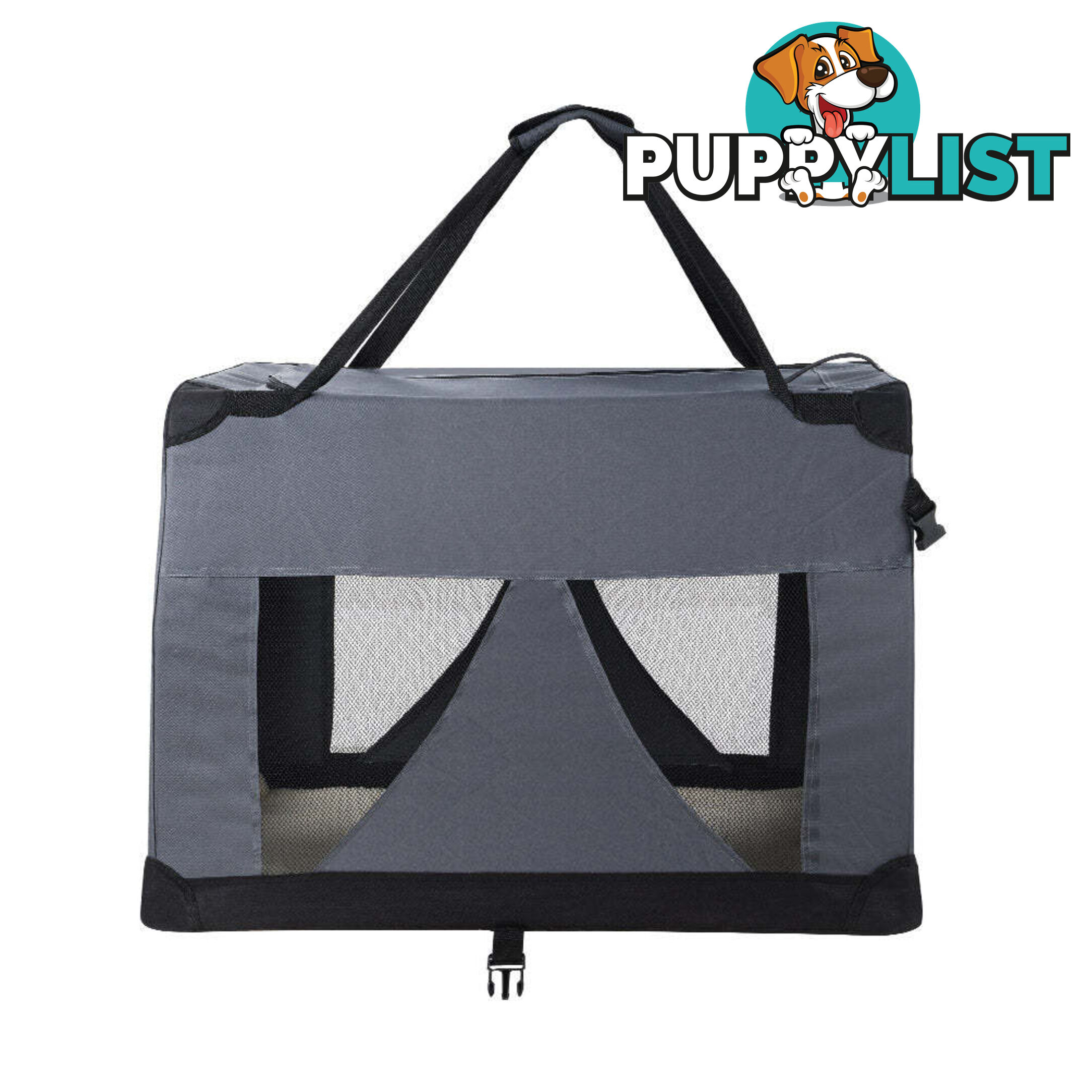 i.Pet Pet Carrier Soft Crate Dog Cat Travel 60x42CM Portable Foldable Car M - PET-CARRIER-M-GR