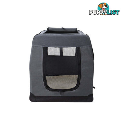 i.Pet Pet Carrier Soft Crate Dog Cat Travel 60x42CM Portable Foldable Car M - PET-CARRIER-M-GR