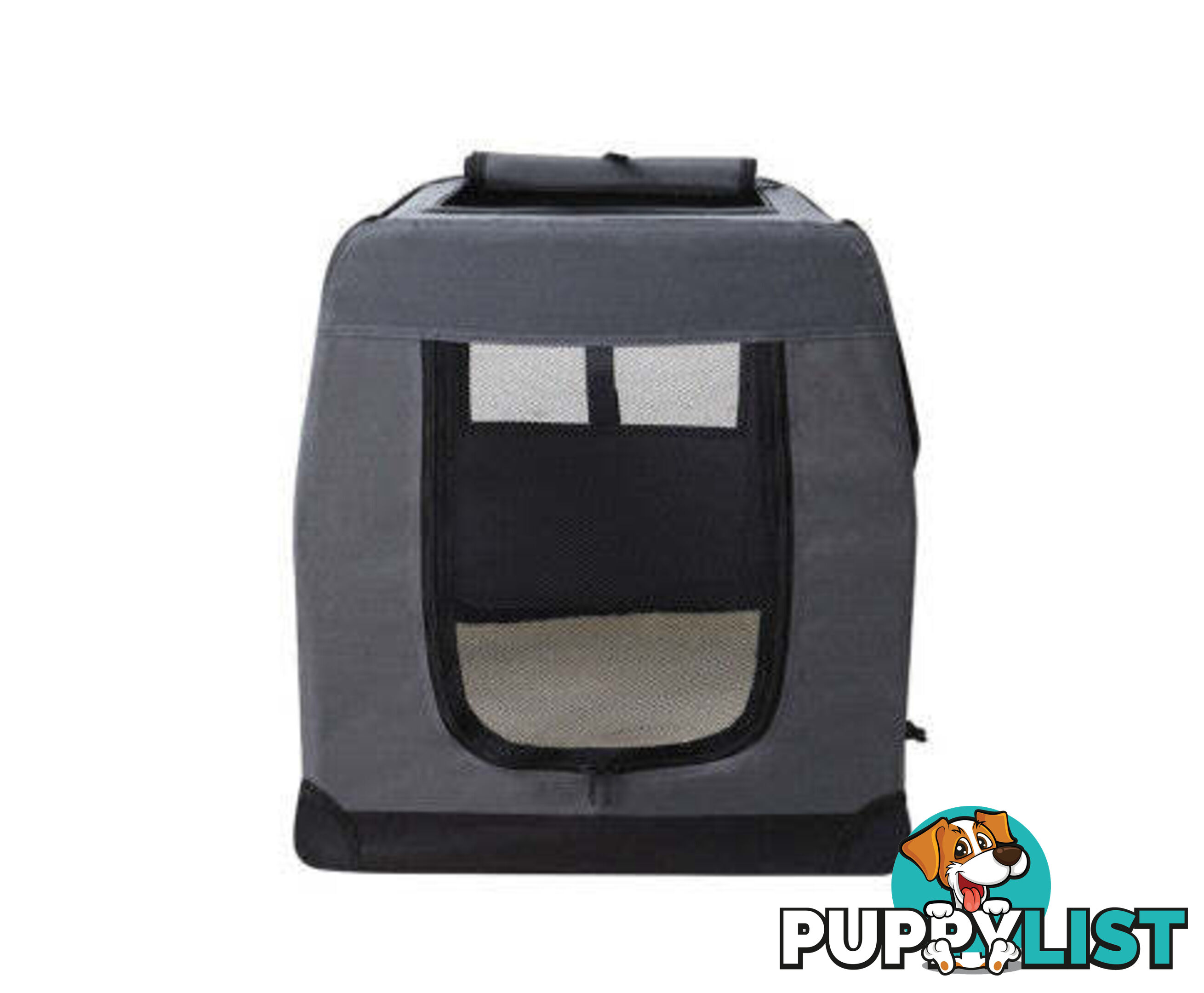 i.Pet Pet Carrier Soft Crate Dog Cat Travel Portable Cage Kennel Foldable Car - PET-CARRIER-M-GR