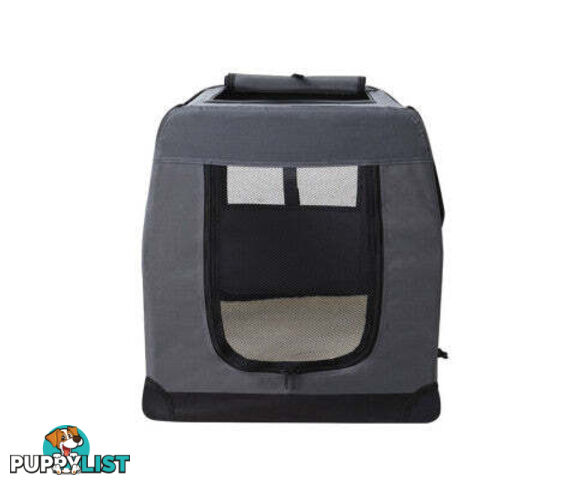 i.Pet Pet Carrier Soft Crate Dog Cat Travel Portable Cage Kennel Foldable Car - PET-CARRIER-M-GR