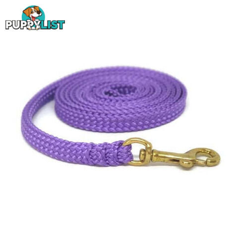 1.8m to 10m Long Dog Lead No Stitching Tough Yarnix 10mm Wide - YNXLD10-1.8-GRN-BR