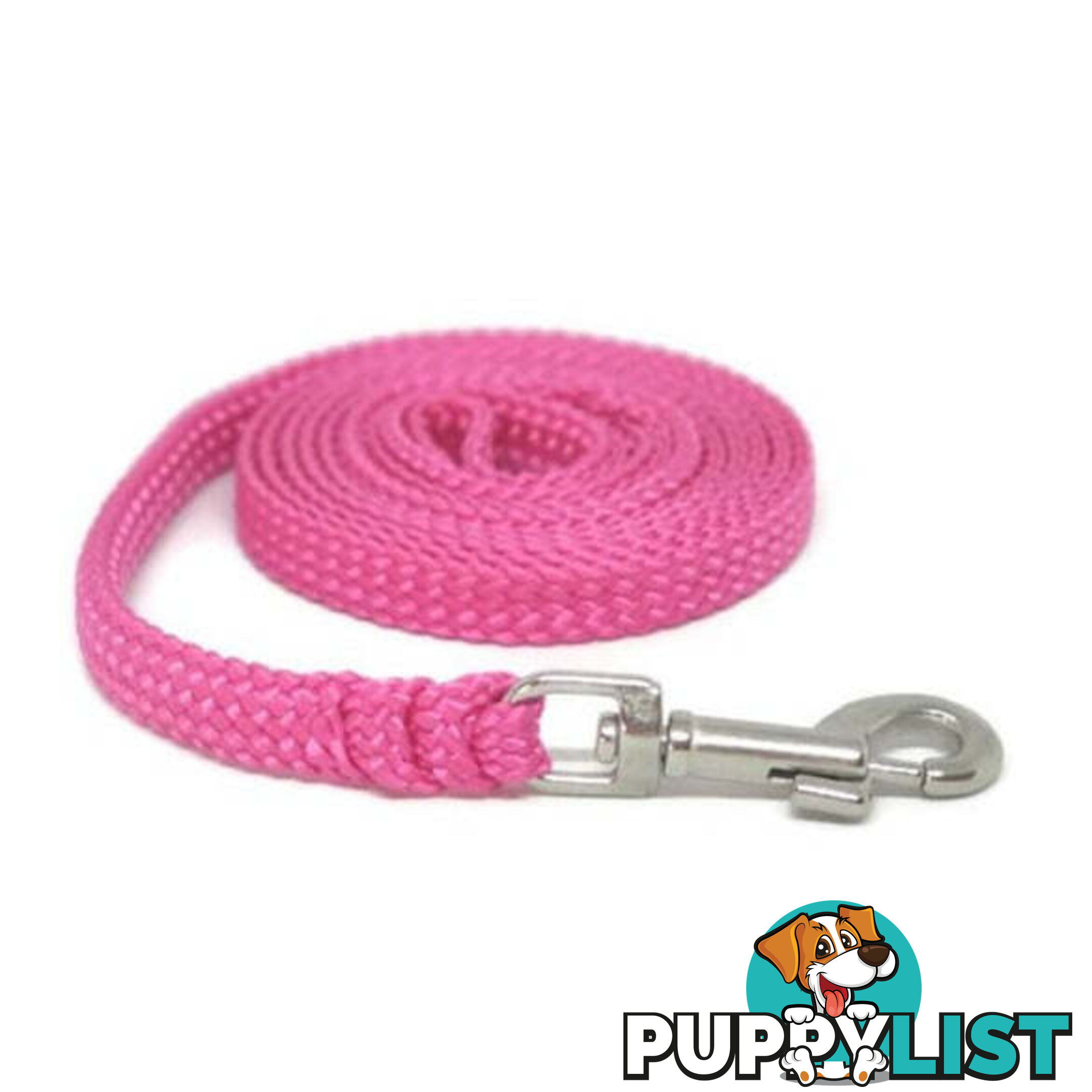 1.8m to 10m Long Dog Lead No Stitching Tough Yarnix 10mm Wide - YNXLD10-1.8-GRN-BR