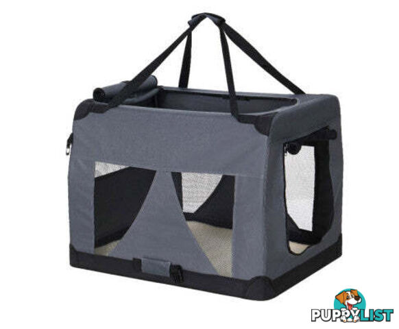 i.Pet Pet Carrier Soft Crate Dog Cat Travel Portable Cage Kennel Foldable Car - PET-CARRIER-4XL-GR