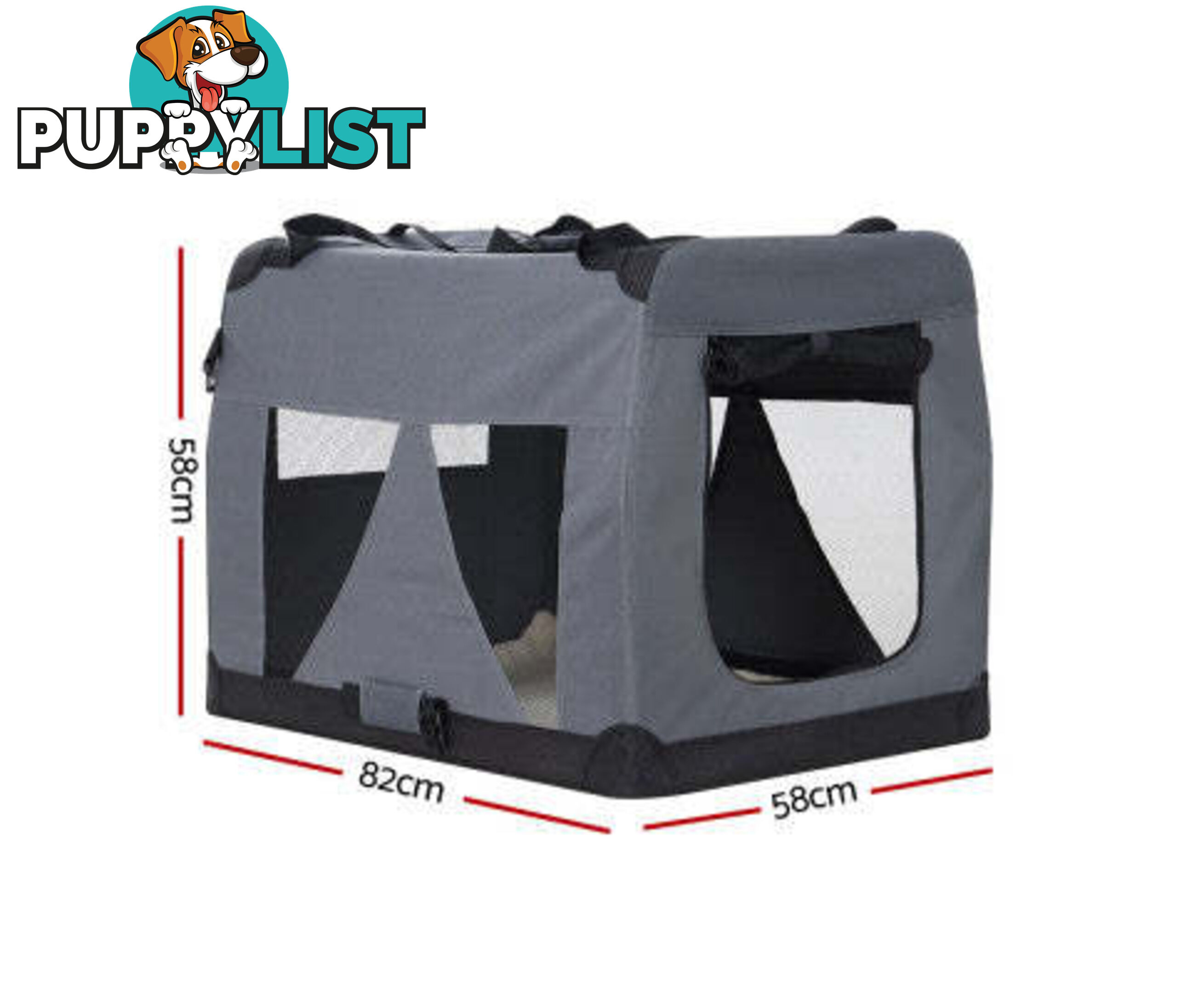 i.Pet Pet Carrier Soft Crate Dog Cat Travel Portable Cage Kennel Foldable Car - PET-CARRIER-4XL-GR