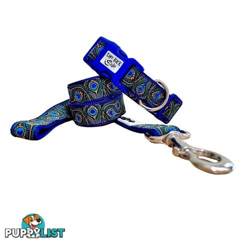 Peacock Feather Dog Lead / Leash - Hand Made by The Bark Side - TBSLDPEATEA201.5