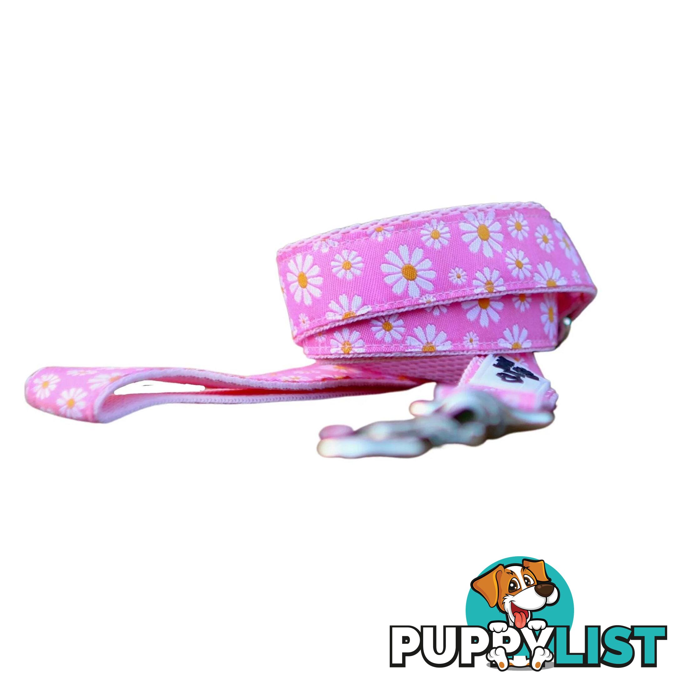 Daisy Dog Lead / Dog Leash - Hand Made by The Bark Side - TBSLDDAIPNK201.8