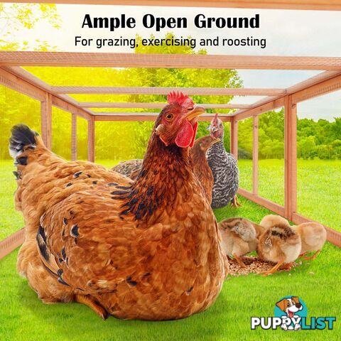 Paw Mate Chicken Coop Rabbit Hutch Extension Run 180 x 90 x 48cm Runey - V274-PET-RR4R