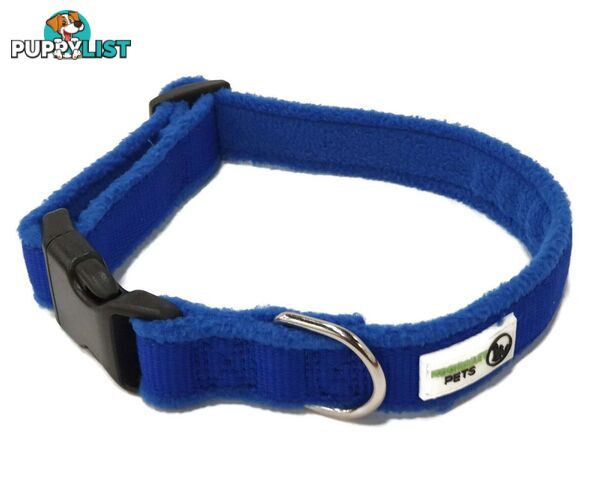 100% Pure Bamboo Fibre w/Fleece Lining Dog Collar Plastic Buckle - Moondidley Pets - MDPCOLFLESPUR