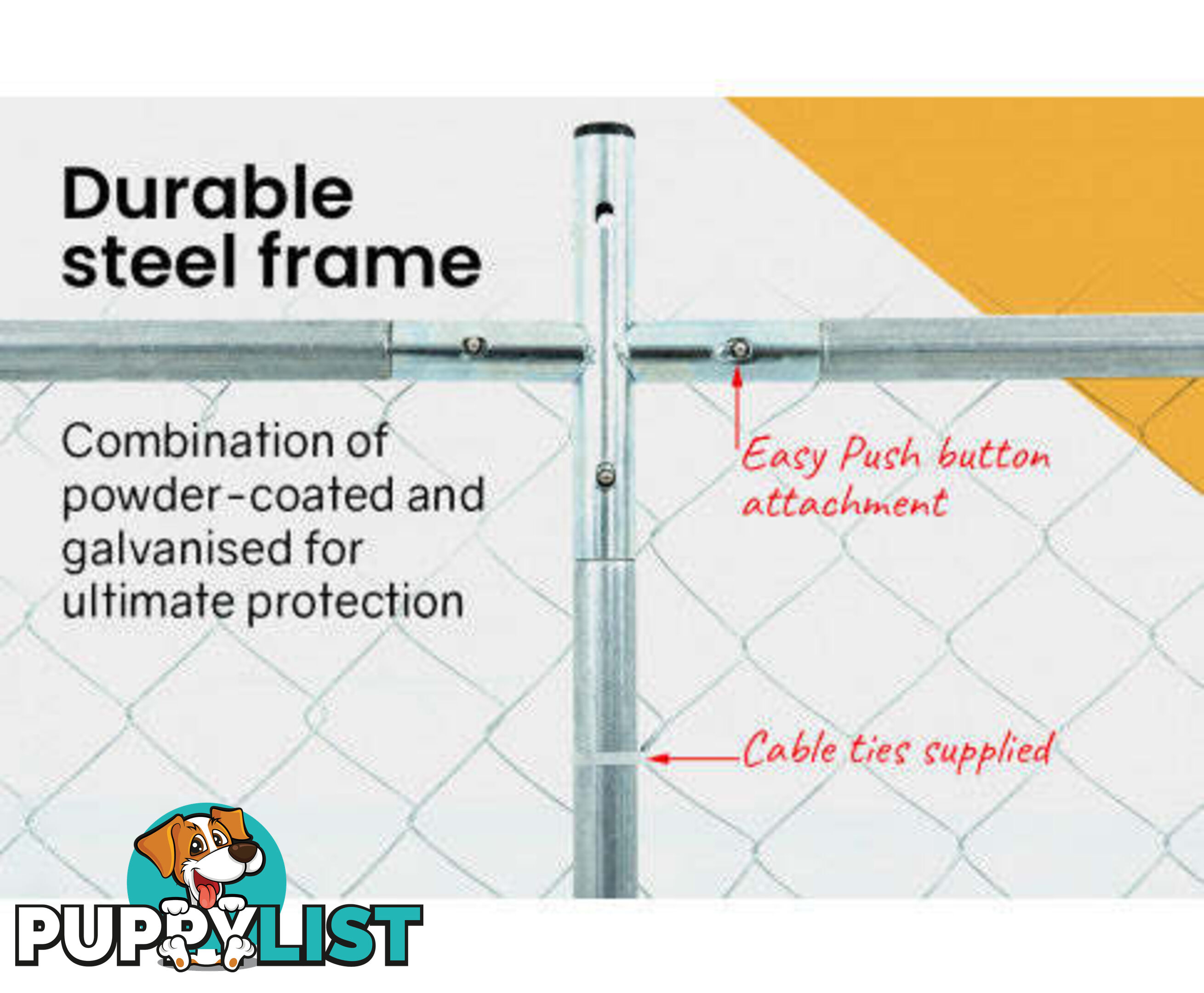 NEATAPET Dog Enclosure Pet Outdoor Cage Wire Playpen Kennel Fence with Cover Shade - V219-PETDGENTPA448
