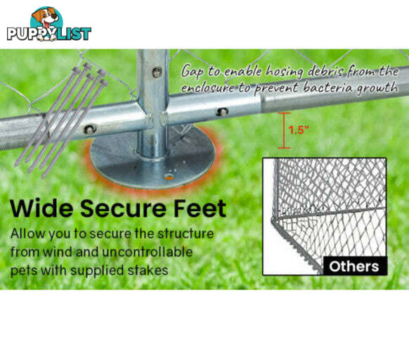 NEATAPET Dog Enclosure Pet Outdoor Cage Wire Playpen Kennel Fence with Cover Shade - V219-PETDGENTPA448