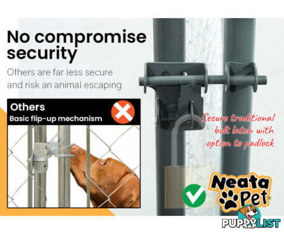 NEATAPET Dog Enclosure Pet Outdoor Cage Wire Playpen Kennel Fence with Cover Shade - V219-PETDGENTPA448