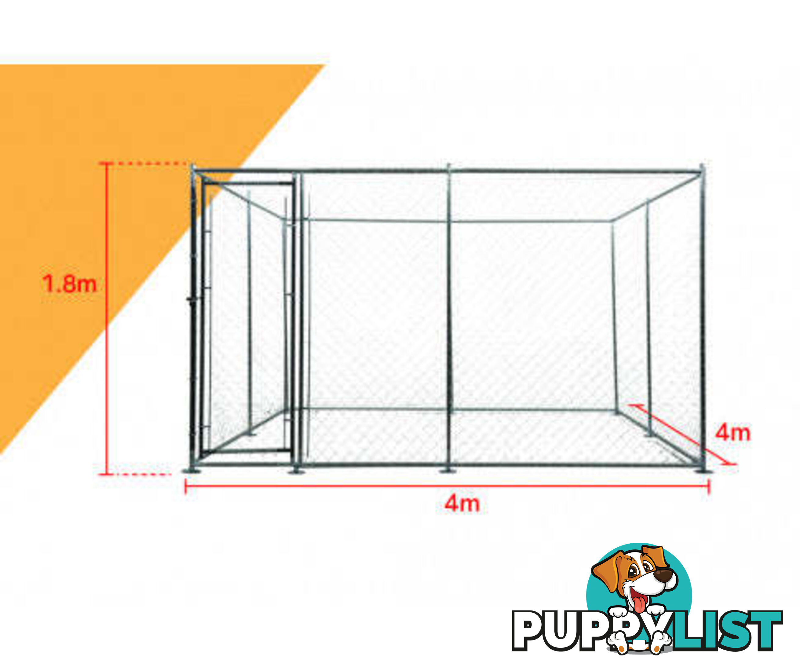 NEATAPET Dog Enclosure Pet Outdoor Cage Wire Playpen Kennel Fence with Cover Shade - V219-PETDGENTPA448