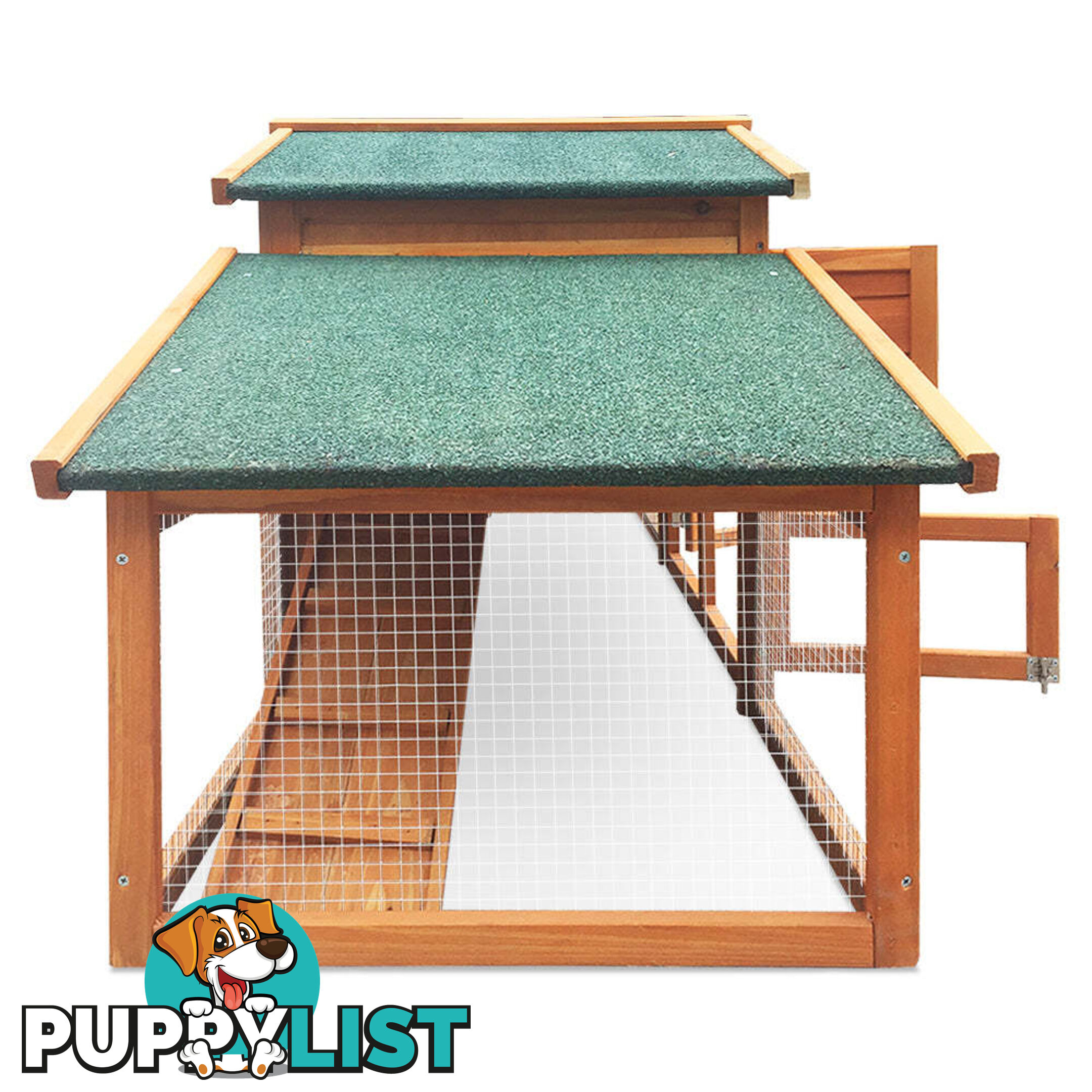 i.Pet Chicken Coop Rabbit Hutch 169cm x 52cm x 72cm Large House Outdoor Wooden Run Cage - FF-GT-WOOD-R2100S