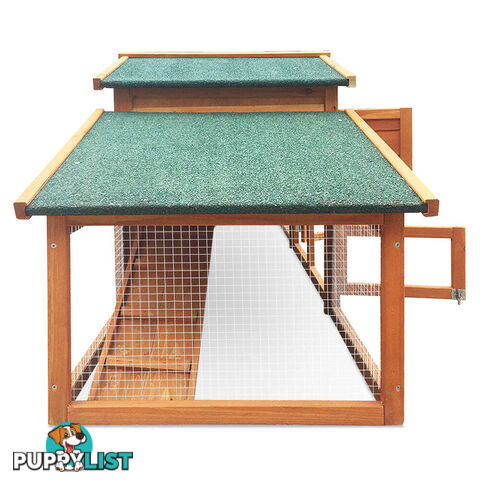 i.Pet Chicken Coop Rabbit Hutch 169cm x 52cm x 72cm Large House Outdoor Wooden Run Cage - FF-GT-WOOD-R2100S