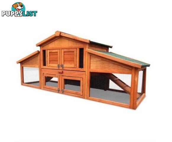 i.Pet Chicken Coop Rabbit Hutch 169cm x 52cm x 72cm Large House Outdoor Wooden Run Cage - FF-GT-WOOD-R2100S