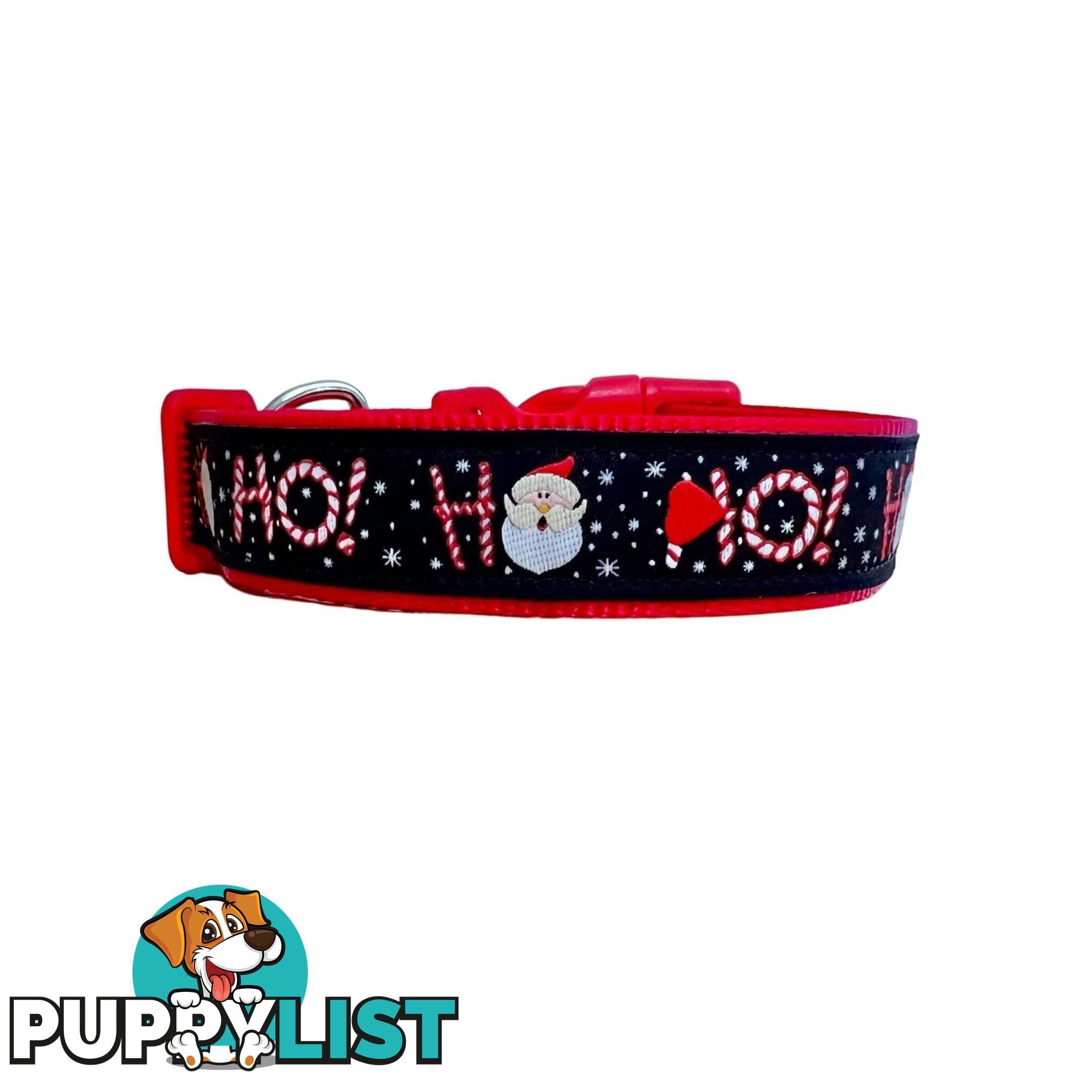 Christmas Dog Collar / Reindeer / Santa / XS - L - Hand Made by The Bark Side - TBSCHRLGESNO