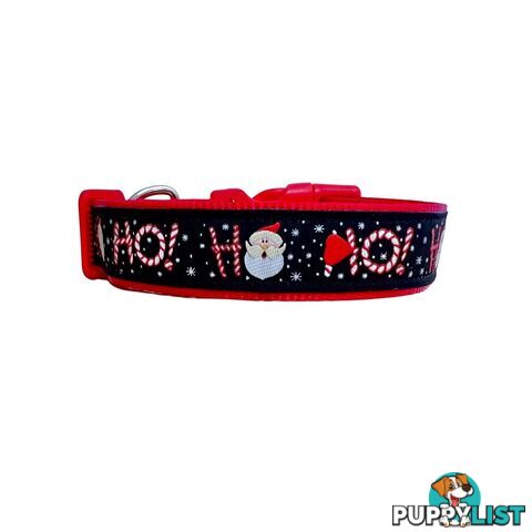 Christmas Dog Collar / Reindeer / Santa / XS - L - Hand Made by The Bark Side - TBSCHRLGESNO