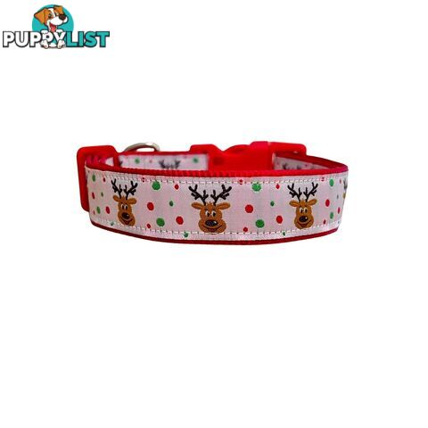 Christmas Dog Collar / Reindeer / Santa / XS - L - Hand Made by The Bark Side - TBSCHRLGESNO