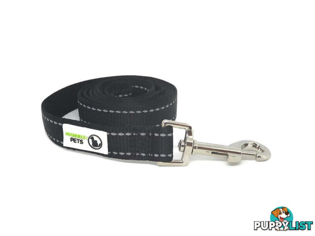 5m Long Nylon w/Reflective Stitching Dog Lead - Moondidley Pets - MDPLDREFPUR255