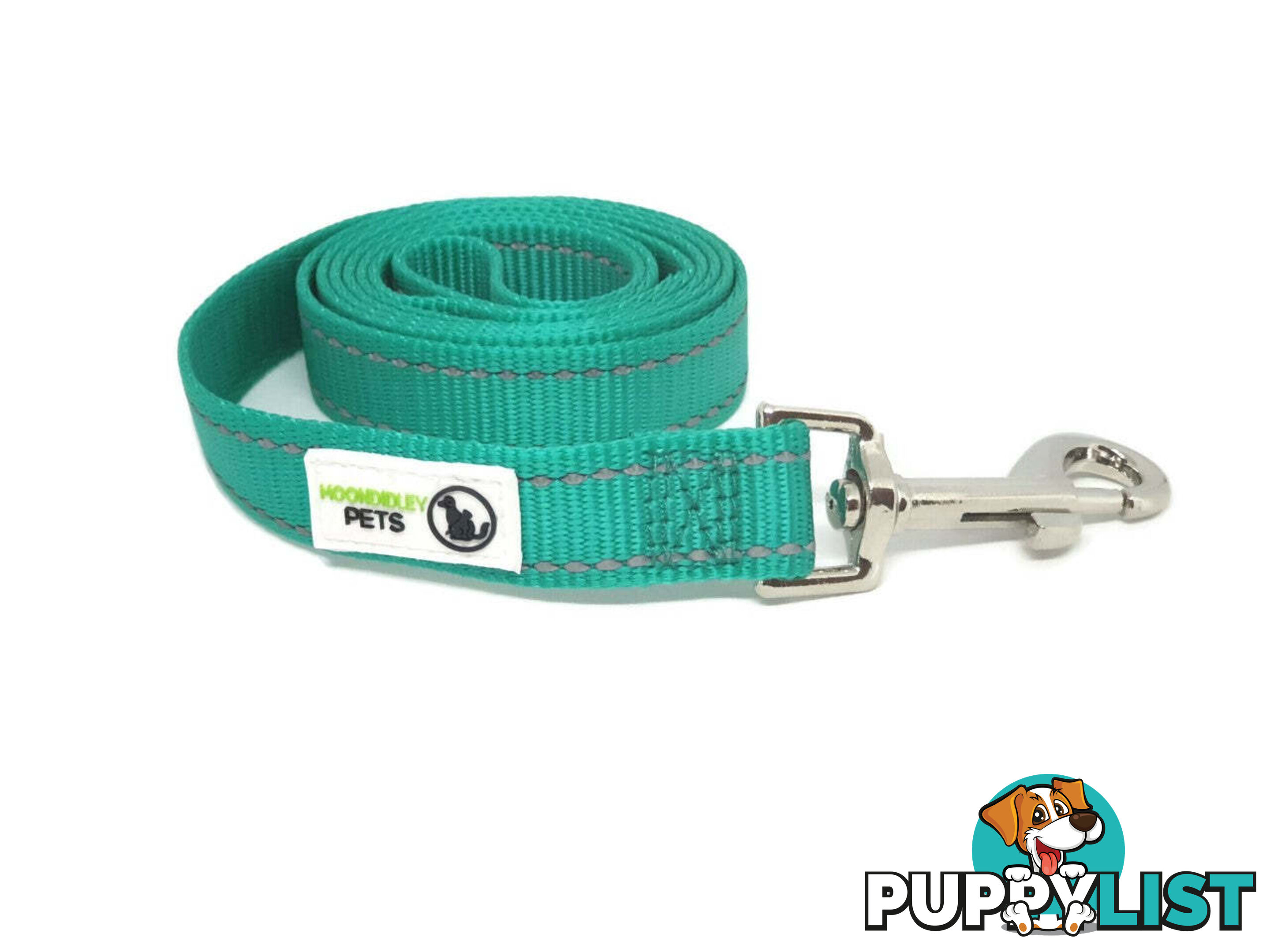 5m Long Nylon w/Reflective Stitching Dog Lead - Moondidley Pets - MDPLDREFPUR255