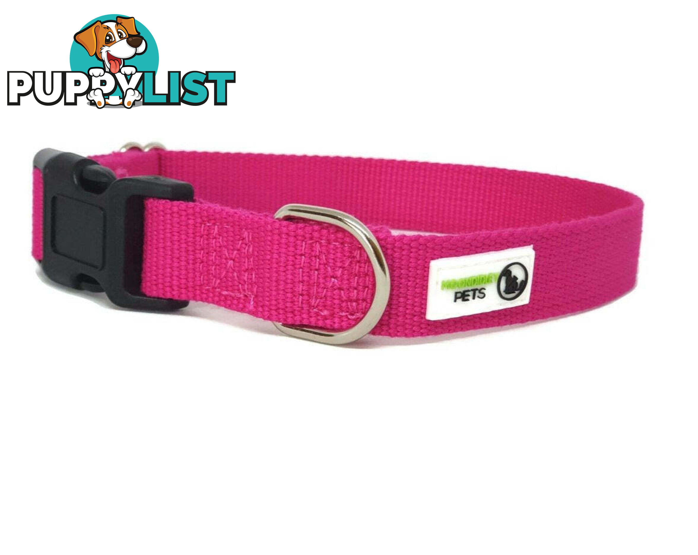 100% Pure Bamboo Fibre Dog Collar Plastic Buckle - Moondidley Pets - MDPCOLBAMMBLK
