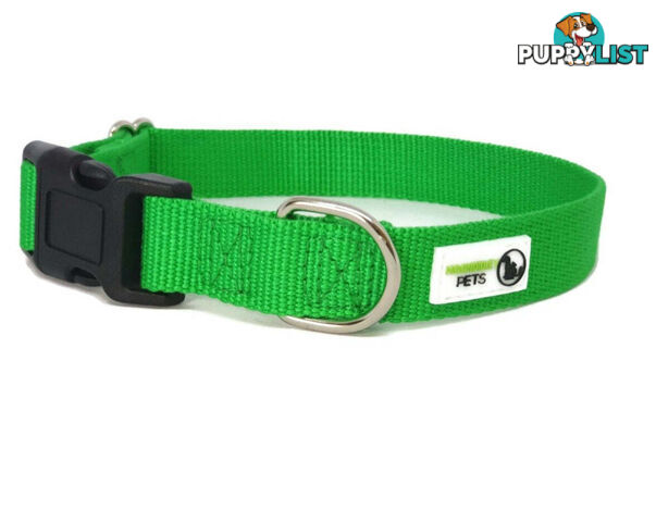 100% Pure Bamboo Fibre Dog Collar Plastic Buckle - Moondidley Pets - MDPCOLBAMMBLK