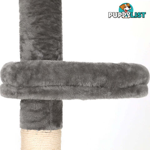 i.Pet Cat Tree 290cm Tower Scratching Post Scratcher Floor to Ceiling Cats Bed - PET-CAT-POLE-GRWH