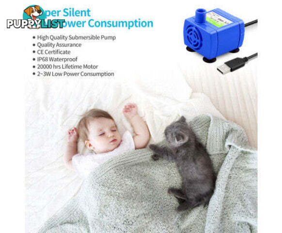 YES4PETS Blue Ceramic Electric Pet Water Fountain Dog Cat Water Feeder Bowl Dispenser - V278-PWC-101-BLUE