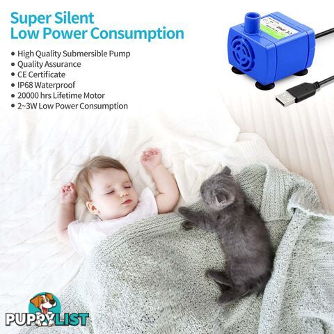 YES4PETS Blue Ceramic Electric Pet Water Fountain Dog Cat Water Feeder Bowl Dispenser - V278-PWC-101-BLUE