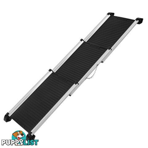 i.Pet Dog Ramp Pet Stairs Steps Car SUV Foldable Portable Ladder Adjustable - FDR-D-ST3-BK