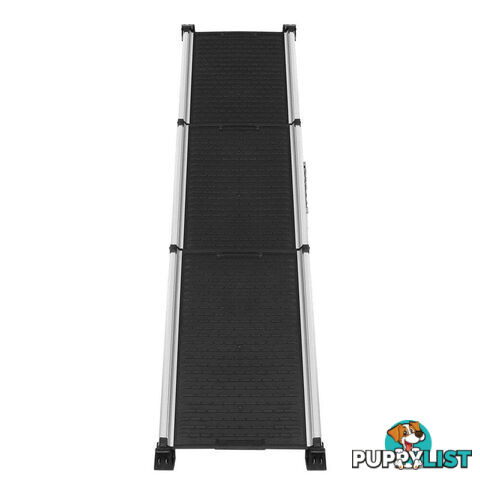 i.Pet Dog Ramp Pet Stairs Steps Car SUV Foldable Portable Ladder Adjustable - FDR-D-ST3-BK