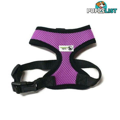 Pet Harness Soft Air Mesh Padded Adjustable  - Moondidley Pets - MDPHARMESSRED