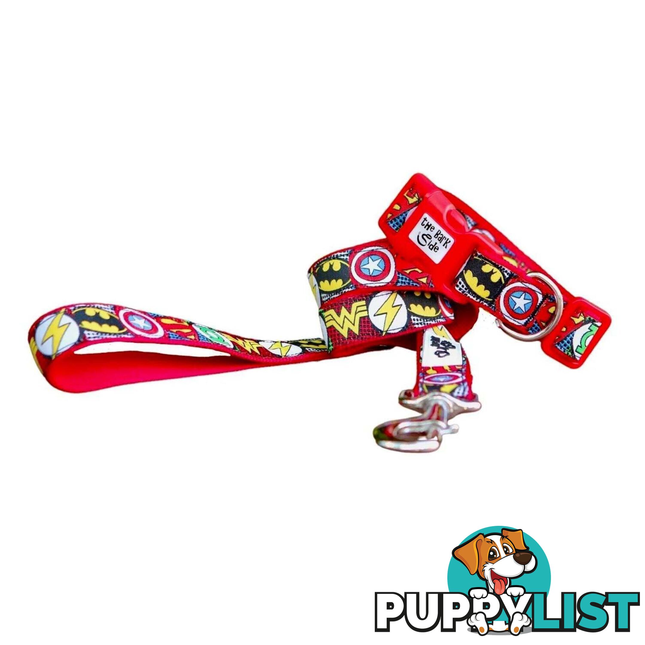 Superhero Dog Lead / Dog Leash - Hand Made by The Bark Side - TBSLDSUPRED251.2
