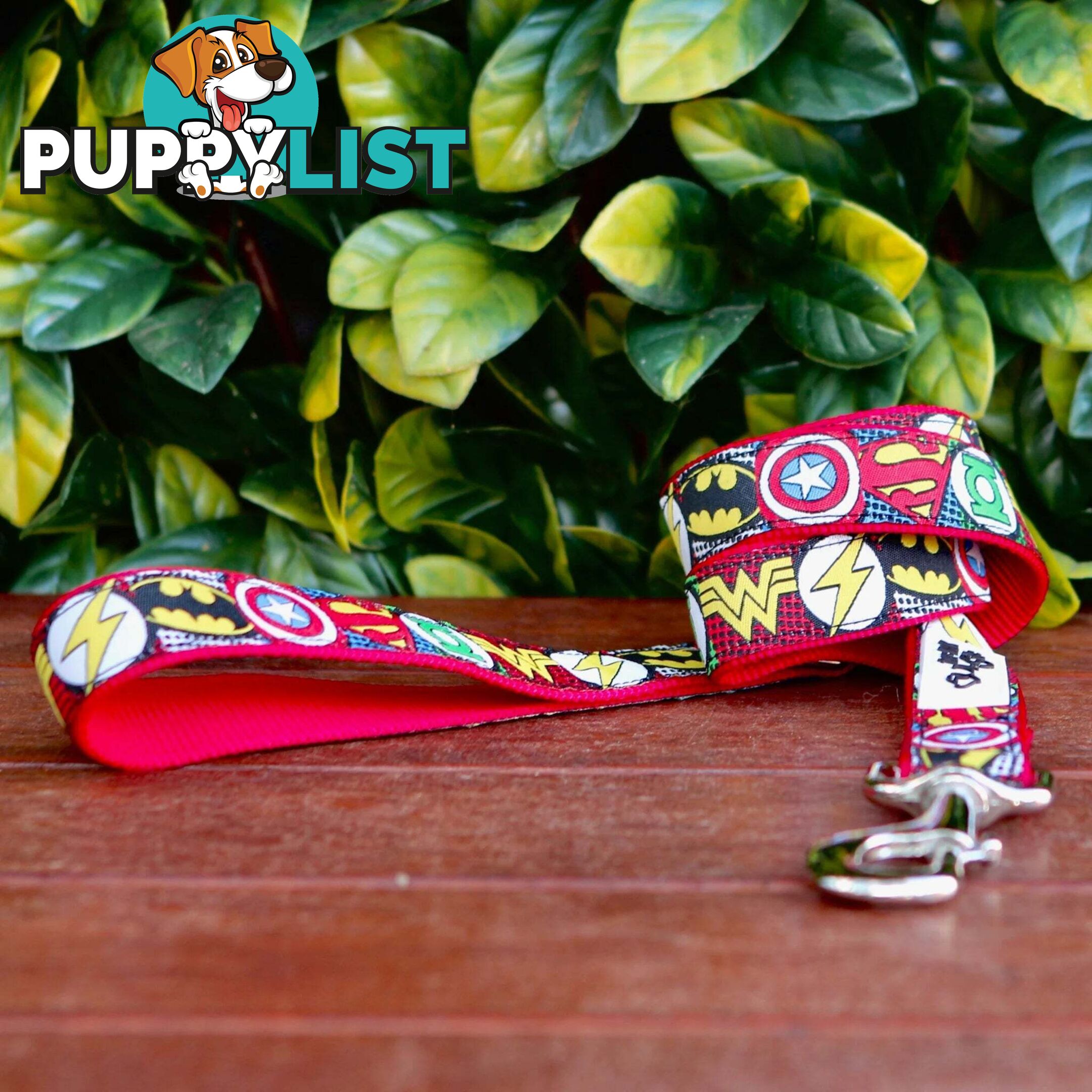 Superhero Dog Lead / Dog Leash - Hand Made by The Bark Side - TBSLDSUPBLK251.8