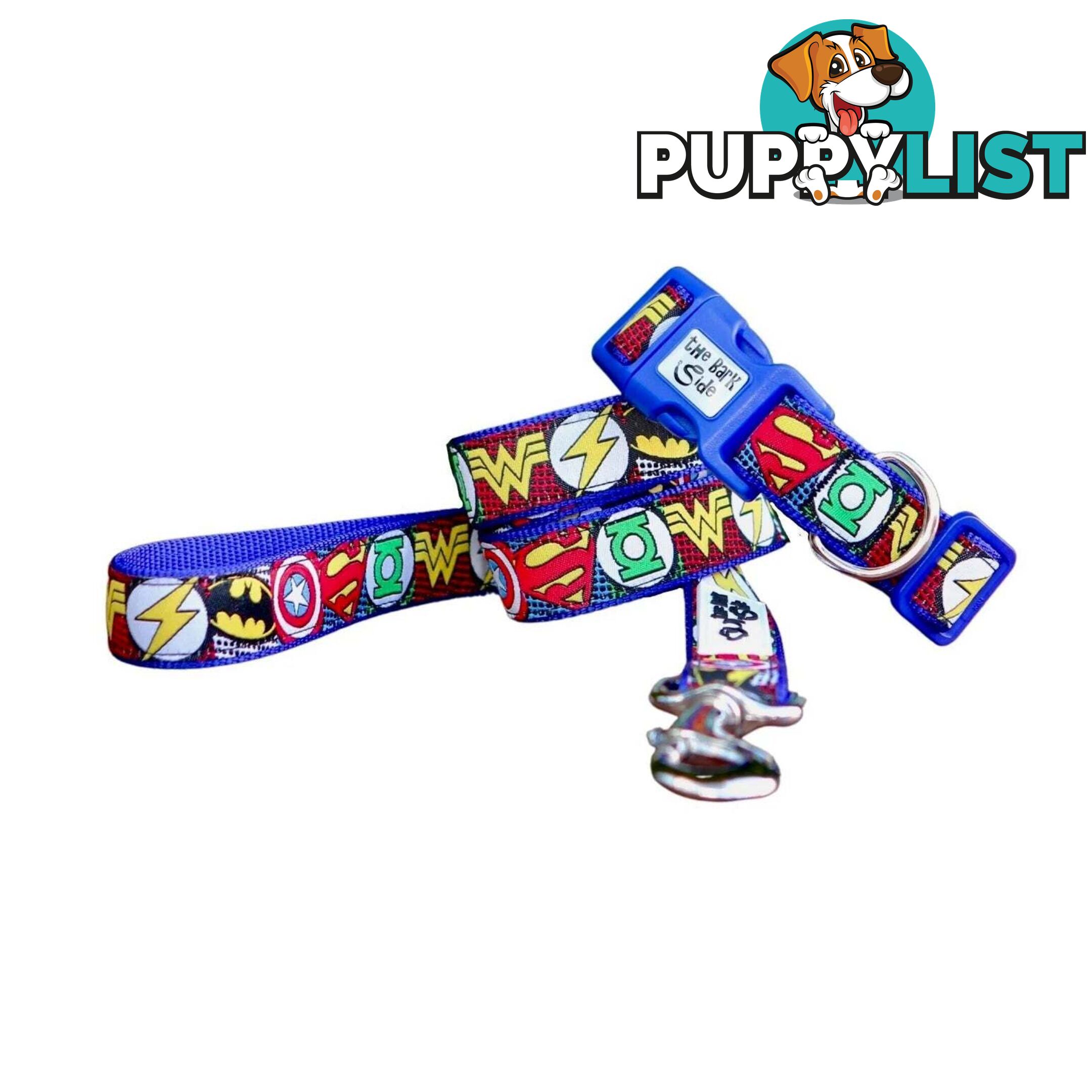 Superhero Dog Lead / Dog Leash - Hand Made by The Bark Side - TBSLDSUPBLK251.8
