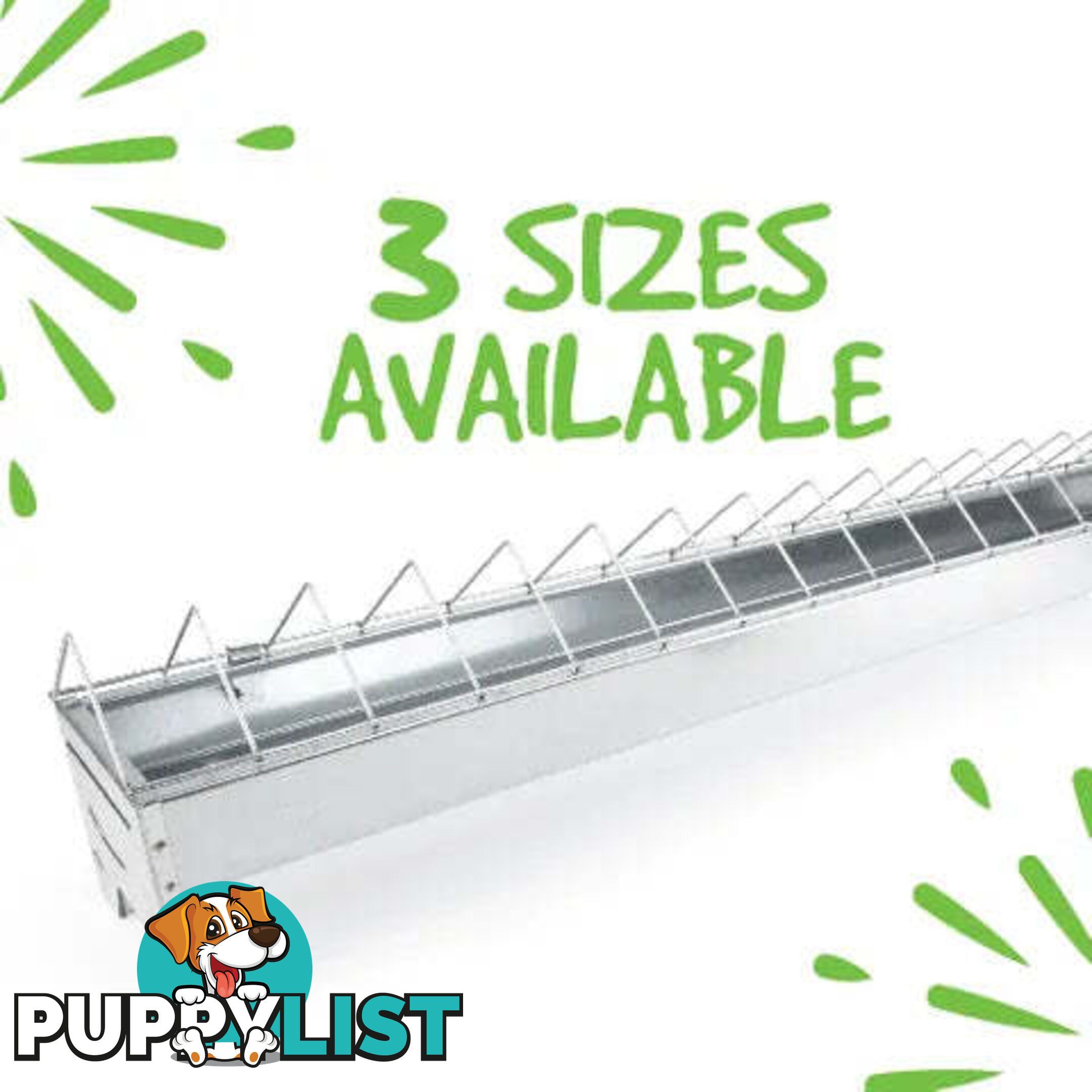 POULTRY GALVANISED FEED TROUGH - BAINBRIDGE - BB-A8073