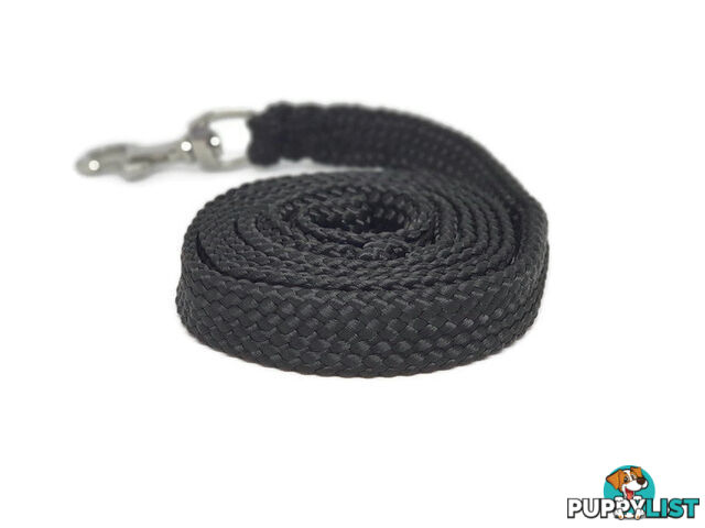 1.8m to 10m Long Dog Lead No Stitching Tough Yarnix 20mm Wide - YNXLD205BRBLKYEL