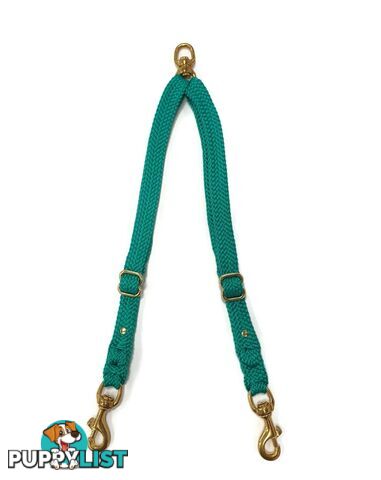 2 Dog Coupler Two Way Twin Walking Lead No Stitching - Yarnix - YNXCOUP-10-RED